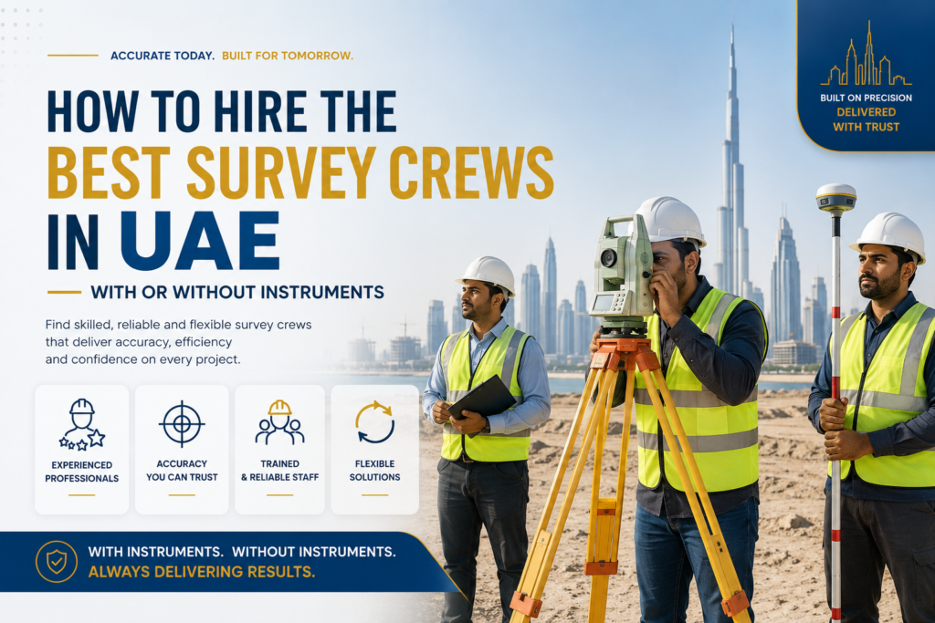Hire the Best Survey Crews in UAE — With or Without Instruments